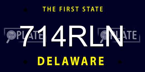 714RLN Delaware License Plate
