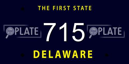 715 Delaware License Plate