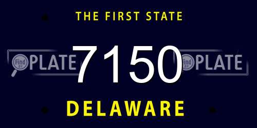 7150 Delaware License Plate