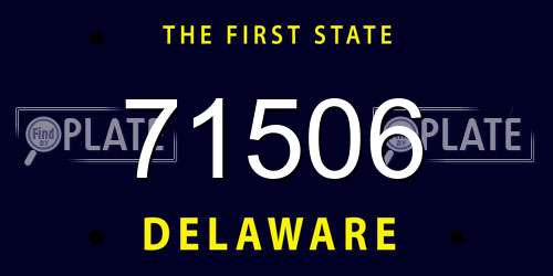 71506 Delaware License Plate