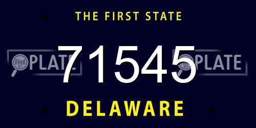 71545 Delaware License Plate