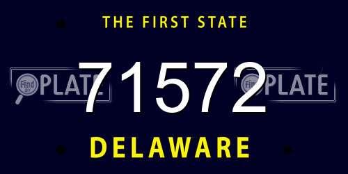 71572 Delaware License Plate