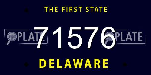71576 Delaware License Plate