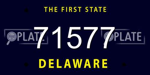 71577 Delaware License Plate