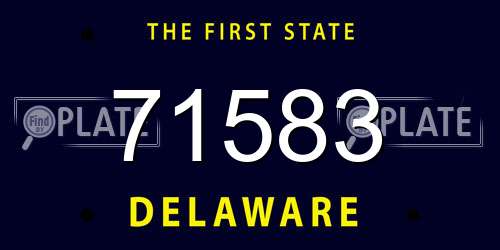 71583 Delaware License Plate