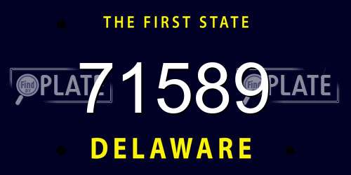 71589 Delaware License Plate