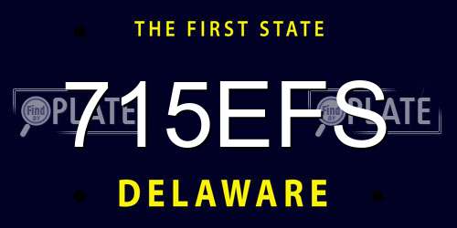 715EFS Delaware License Plate