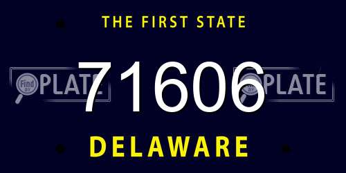 71606 Delaware License Plate