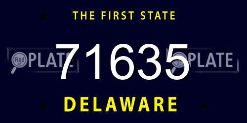 71635 Delaware License Plate