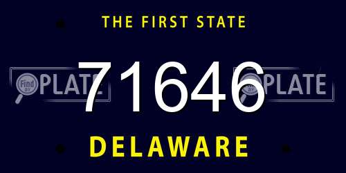 71646 Delaware License Plate