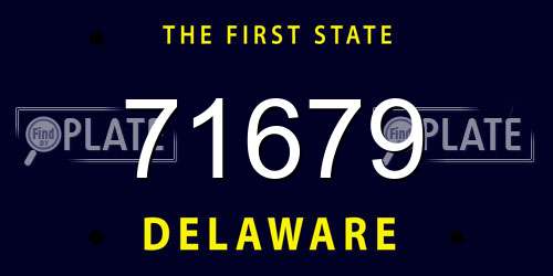 71679 Delaware License Plate