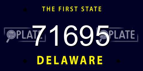 71695 Delaware License Plate