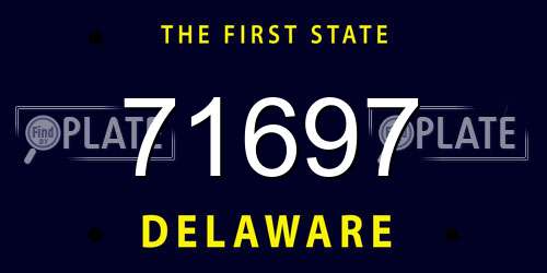 71697 Delaware License Plate