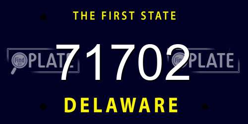 71702 Delaware License Plate