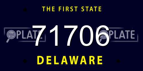 71706 Delaware License Plate
