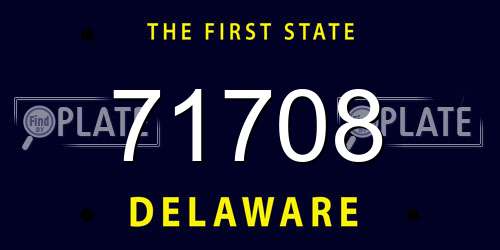71708 Delaware License Plate
