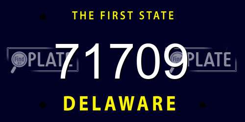 71709 Delaware License Plate