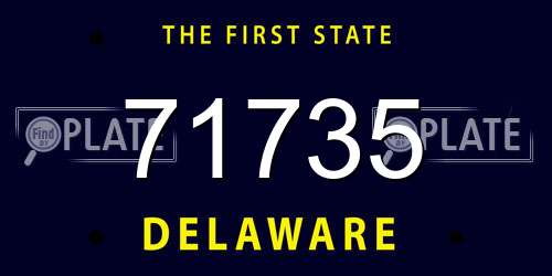 71735 Delaware License Plate