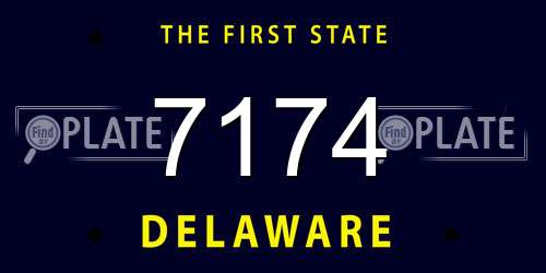7174 Delaware License Plate