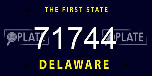 71744 Delaware License Plate