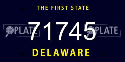 71745 Delaware License Plate