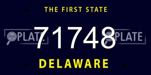 71748 Delaware License Plate