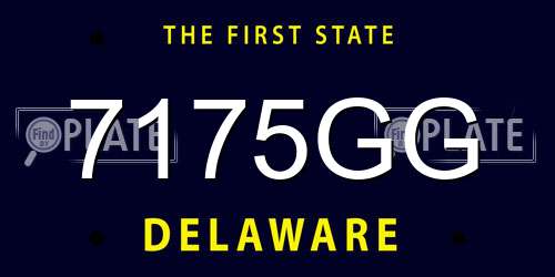 7175GG Delaware License Plate