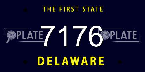 7176 Delaware License Plate
