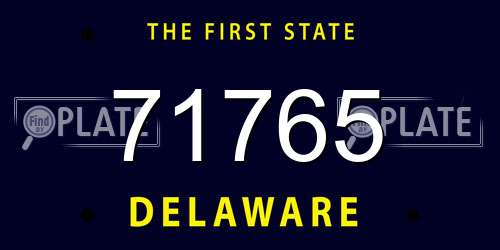 71765 Delaware License Plate
