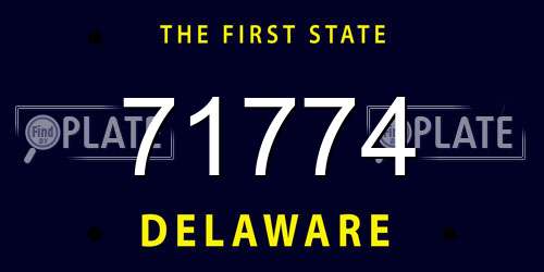 71774 Delaware License Plate