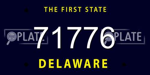 71776 Delaware License Plate