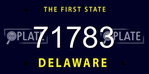 71783 Delaware License Plate