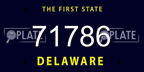 71786 Delaware License Plate
