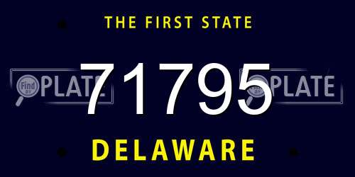 71795 Delaware License Plate