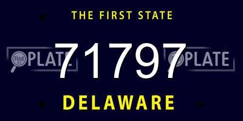 71797 Delaware License Plate