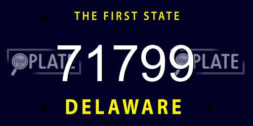 71799 Delaware License Plate