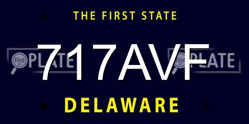 717AVF Delaware License Plate
