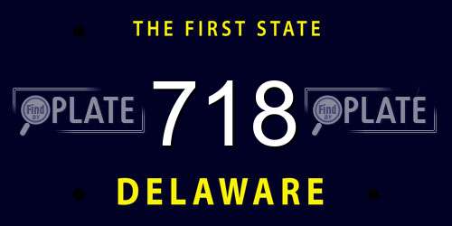718 Delaware License Plate