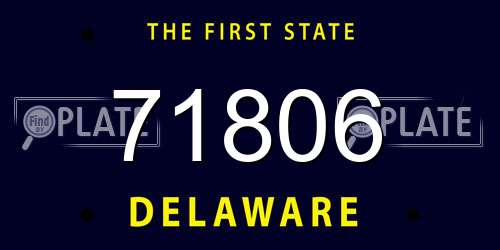 71806 Delaware License Plate