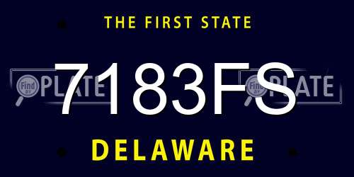 7183FS Delaware License Plate