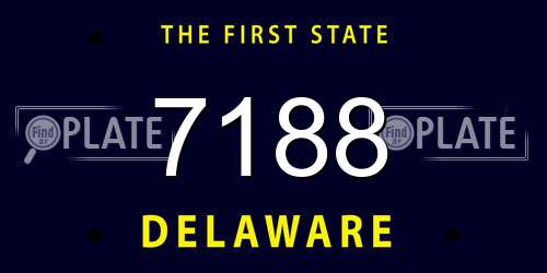 7188 Delaware License Plate