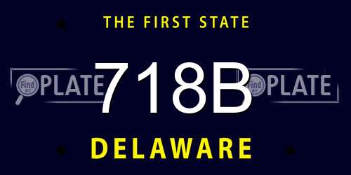 718B Delaware License Plate