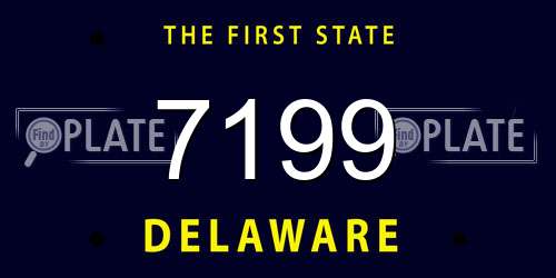 7199 Delaware License Plate