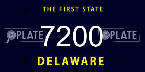 7200 Delaware License Plate