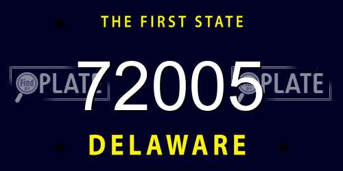 72005 Delaware License Plate