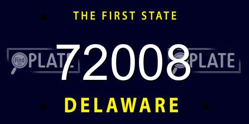 72008 Delaware License Plate