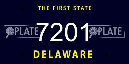 7201 Delaware License Plate