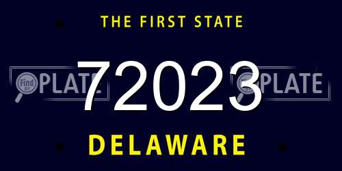 72023 Delaware License Plate