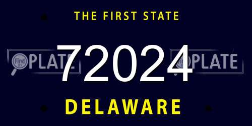 72024 Delaware License Plate
