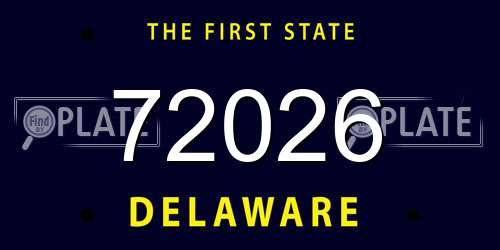 72026 Delaware License Plate